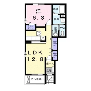 ノーヴァ エス【1階】の間取り