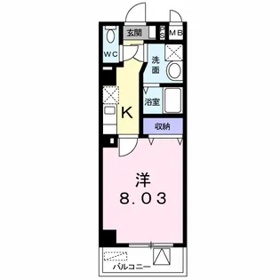 ヴァイオレットアツギ【7階】の間取り