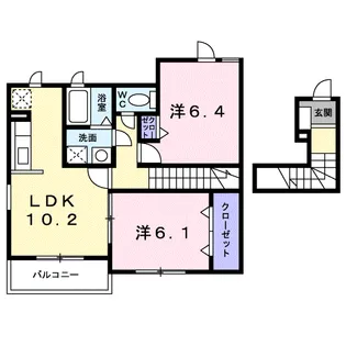 シナモン【2階】の間取り