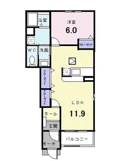 パーシモンⅡ【1階】の間取り
