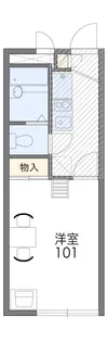 レオパレスアメニティ湘南【3階】の間取り