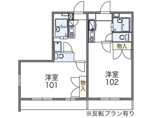 レオパレスシャローム【1階】の間取り