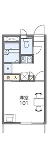 レオパレス広貴【2階】の間取り