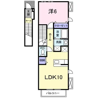 カーサ・プラシード【2階】の間取り