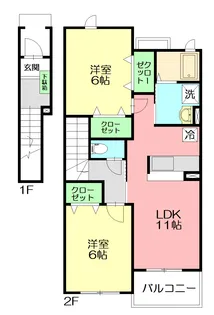 ヴィラ・ミコハタ【2階】の間取り