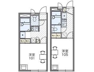 レオパレスGRANDMIKIⅡ【2階】の間取り