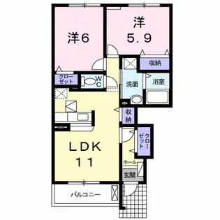 クレストガーデンⅡ【1階】の間取り