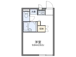 レオパレスエスティー湘南B【2階】の間取り