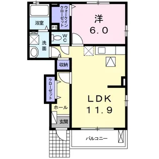 クレール【1階】の間取り