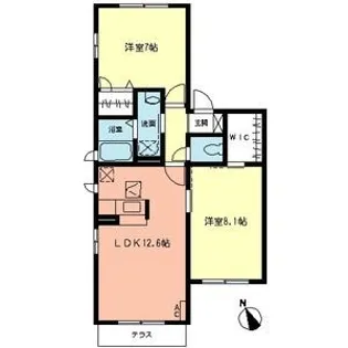 ウィンズ本鵠沼【1階】の間取り