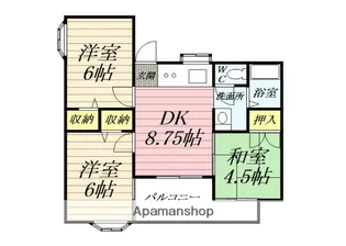 市川ハイツ3【2階】の間取り