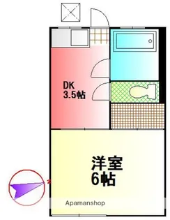 青木アパート【2階】の間取り