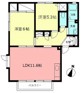プランドールカーサA【2階】の間取り