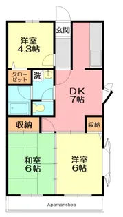 パル・メゾンYGM【4階】の間取り