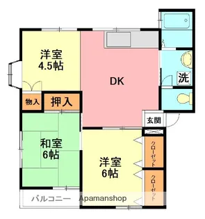 ランドマーク湘南【2階】の間取り