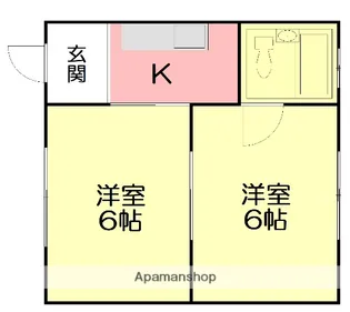 相湘第10河内ハイツ【2階】の間取り