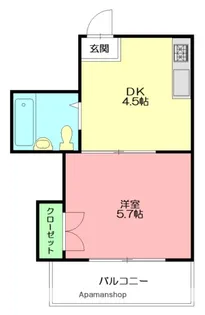 メゾンドアンジュ【2階】の間取り