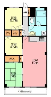 ペアシティー湘南【7階】の間取り