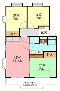 ヴィラハイツ湘南【3階】の間取り