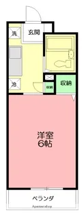 ライン六会マンション【1階】の間取り