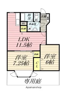 アデッソ湘南【103号室】の間取り