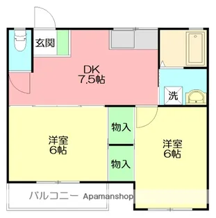 ドゥエルジョイ【1階】の間取り
