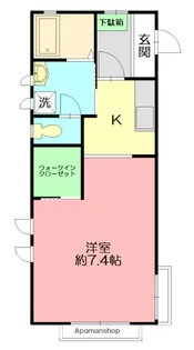 シャーメゾン酒匂【1階】の間取り