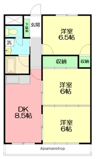 シャトー中曽根【1階】の間取り