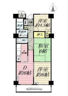 アーバンハイツ扇町【3階】の間取り