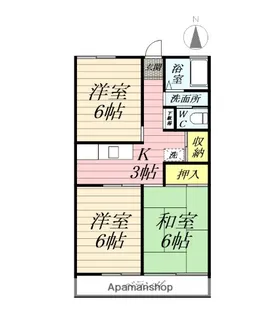 アーバンハイツ鎌倉植木【203号室】の間取り