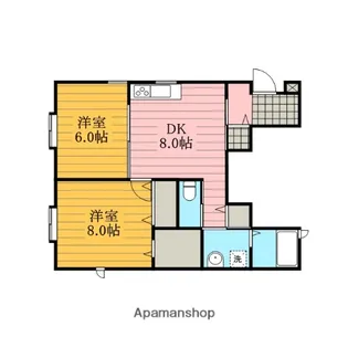 サンセール湘南【101号室】の間取り
