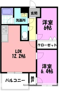 ラルジュテール【2階】の間取り