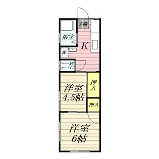 三直アパート【1階】の間取り