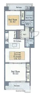 ユニバーサル南藤沢タワー【704号室】の間取り