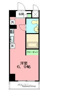 1Rの間取り画像