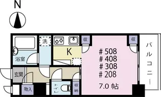 ジュネス南林間II【2階】の間取り