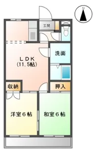 ハピネス湘南【1階】の間取り