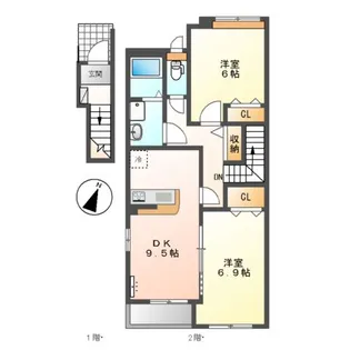 ベルクラージュ【2階】の間取り