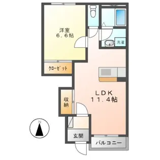 プロニティ HY【1階】の間取り