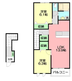 グリーンハイツ【2階】の間取り