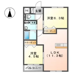 グランドパレス【3階】の間取り