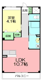 ルミナスパークサイド【1階】の間取り