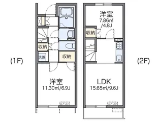 レオネクストコーポ吉浜2【104号室】の間取り