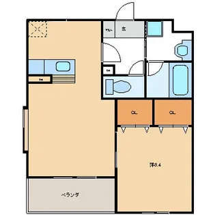 ベータ【103号室】の間取り