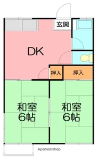 第6コーポみのり【2階】の間取り
