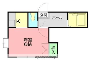 アアロット アパートメント【1階】の間取り
