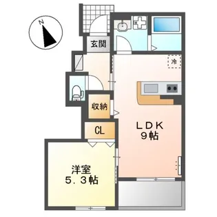 アイルトンハウス【1階】の間取り