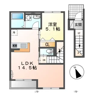 アイルトンハウス【2階】の間取り