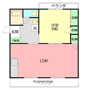 インベストメント高森Ⅰ【1階】の間取り