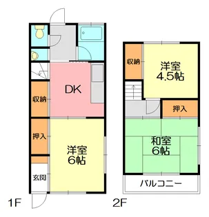 ハイツ群芳園【1階】の間取り